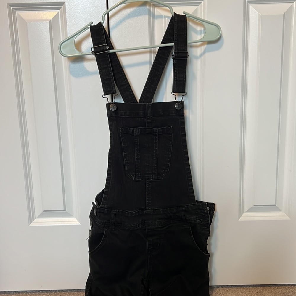 Black Full length Overalls